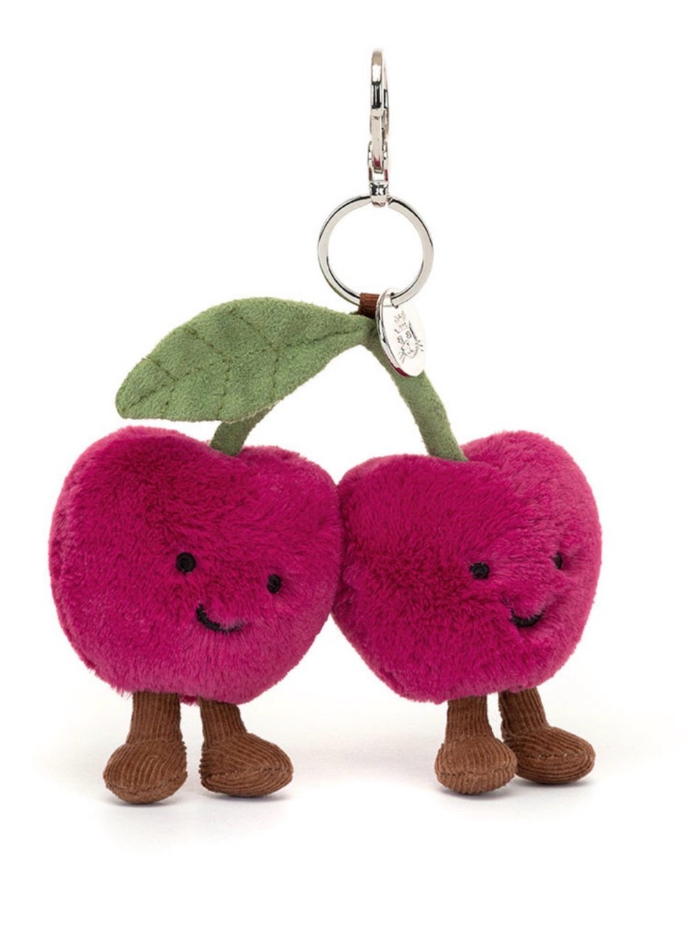 NWT Jellycat Amuseables Cherries Bag Charm Keychain Plush